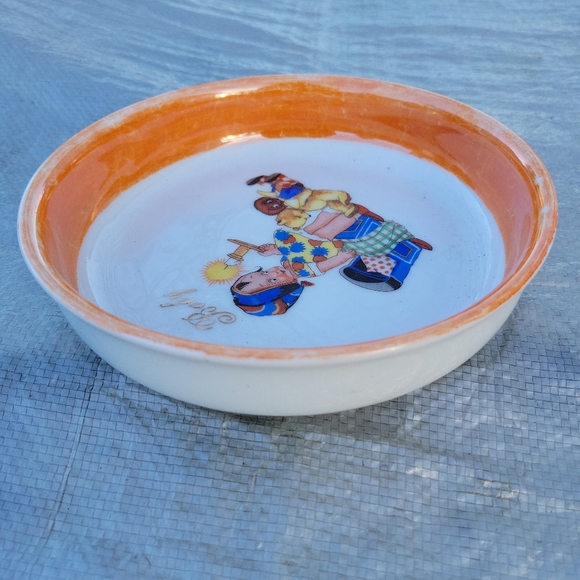 Antique 1920's Baby Dish Bowl Stamped "Made in Czecho - Slovakia" Scene - Picture 4 of 8